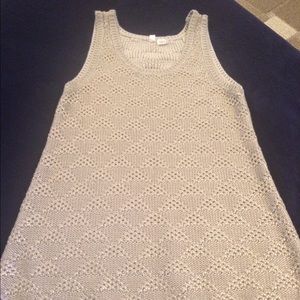 Anthropologie gold-coated knit sleeveless sweater