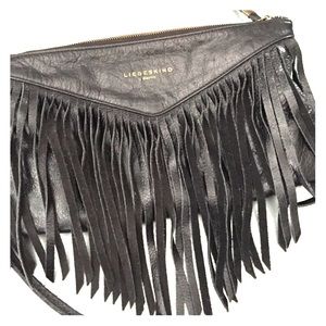 Lienskind Black Fringe Leather Bag