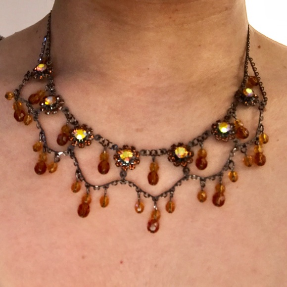 Victorian STATEMENT fashion beaded dangle set - Picture 1 of 6