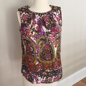 Talbots multi-color shell top