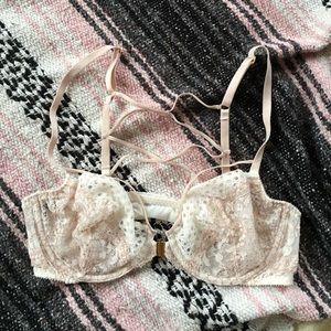 VS very sexy cream lace strappy bra