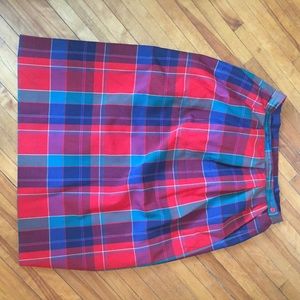Pendleton plaid skirt