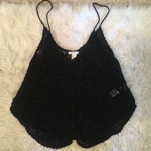 Black Crocheted Shirt from Forever 21