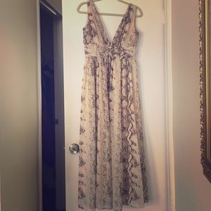 Beautiful dusty pink chiffon maxi dress