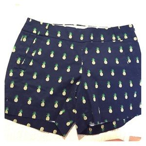 J Crew pineapple shorts 4"