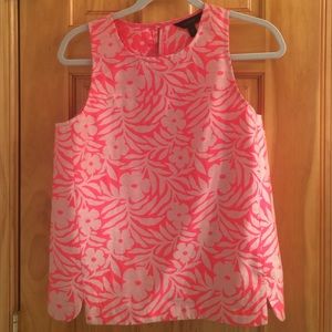 Jcrew floral neon shell, size 6