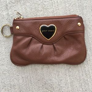Brown Betsey Johnson coin purse