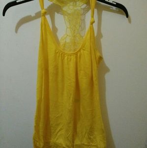 Yellow lace top
