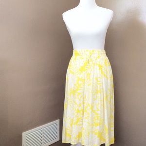Yellow botanical skirt