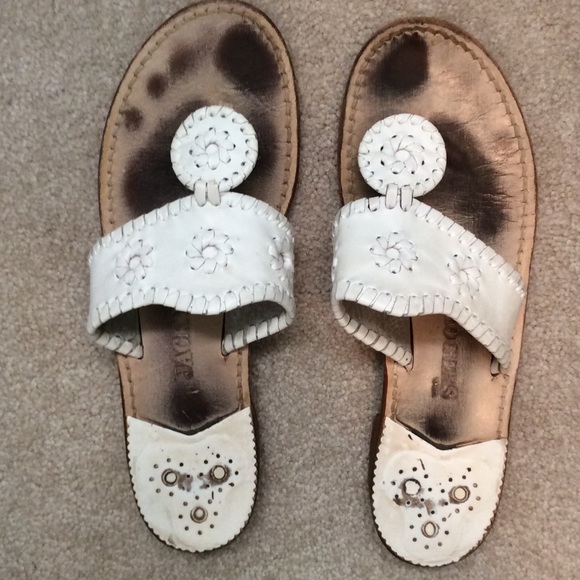 Jack Rodgers white sandals