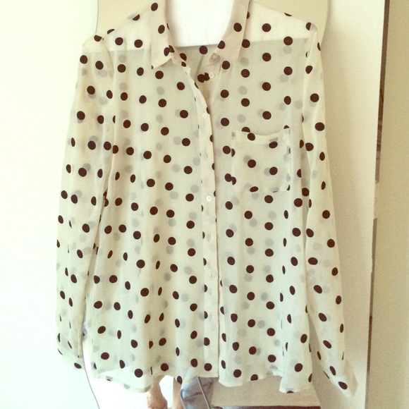 Sheer Polka Dot Blouse