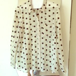 Sheer Polka Dot Blouse