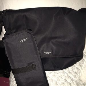 Black Nylon Kate Spade Messenger Diaper Bag