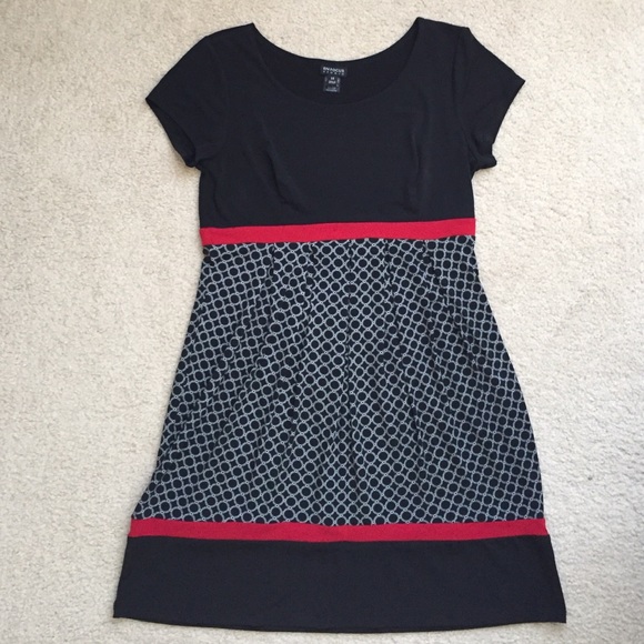 Short sleeve knit empire dress