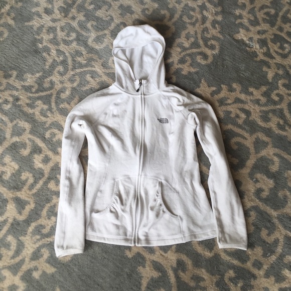 White Hooded North Face Jacket