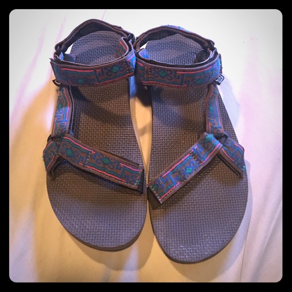 Grey, Pink, Blue, Green Teva Sandals