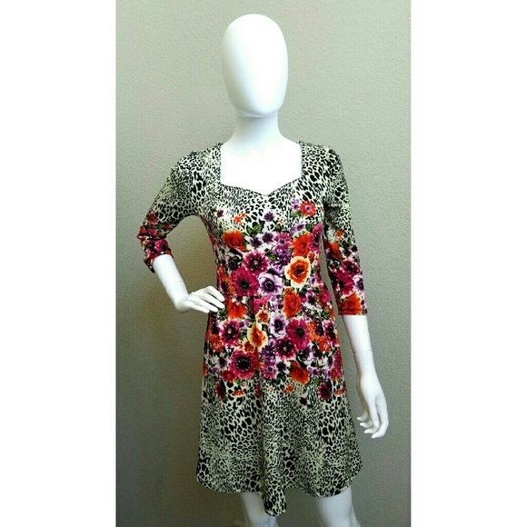 Floral Animal Print Dress