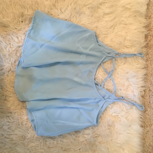 Sheer Blue Tank/Crop Top