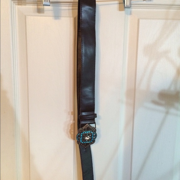 Belt with studded buckle