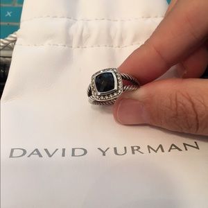 David Yurman Petite Black Onyx with Diamonds Ring