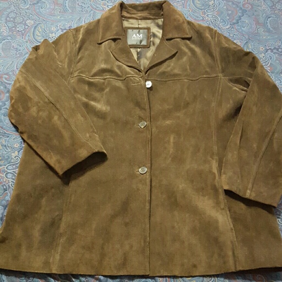 Chocolate brown suede jacket