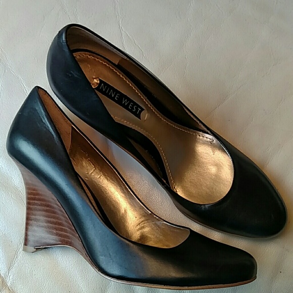 Nine West Leather Wood Wedge - Clearance: 75% OFF