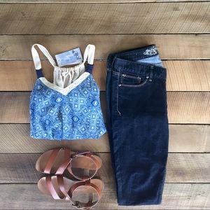 Dry Goods Patterned Blue Tunic