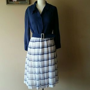 Authentic vintage 1950s blue dress
