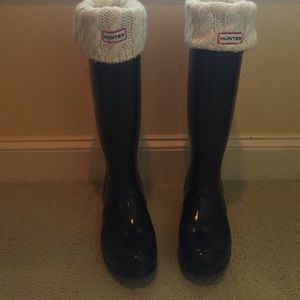 Hunter Rain Boots w/ socks