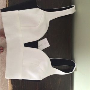 ALC brand new white and black crop top