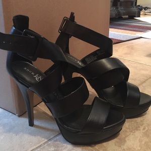 Rock and republic black strap heels