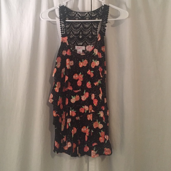 Candies floral ruffle shirt