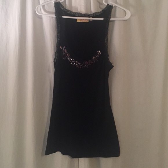 Gorgeous black princess Vera wang embellished top