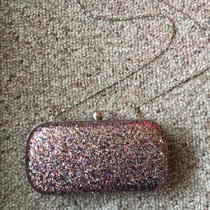 Cross body glitter purse