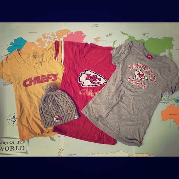 Chiefs shirts and winter hat lot