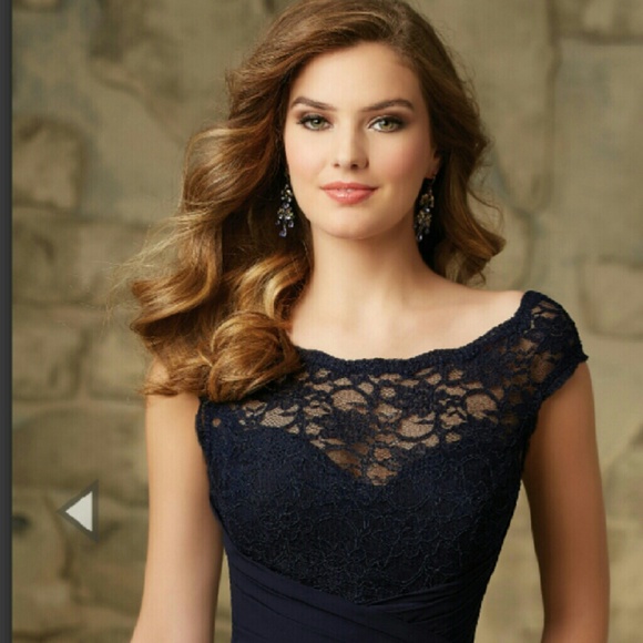 Long Navy Blue Evening Dress/Bridesmaid