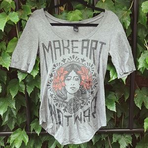 Make Art Not War Baseball Tee