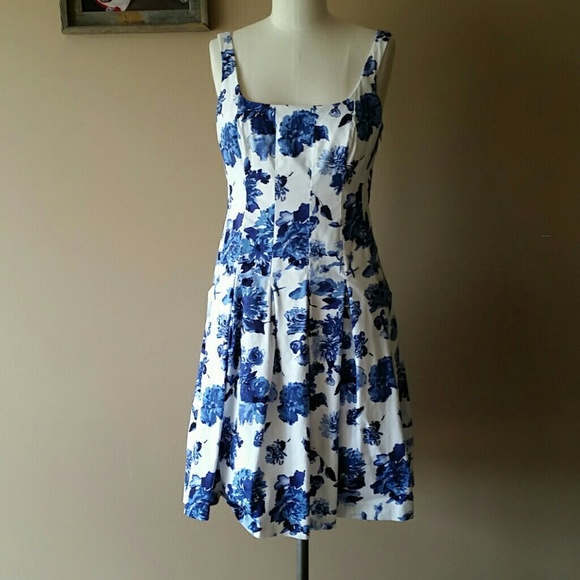 Blue floral dress
