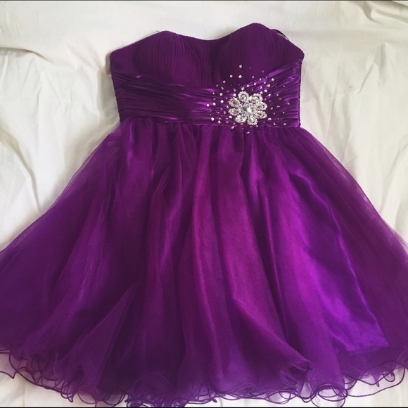 Custom made purple formal dress