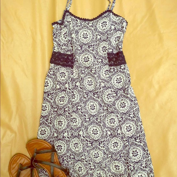 Blue patterned sun dress - Picture 1 of 4