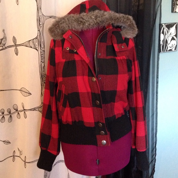 Red and Black plaid jacket