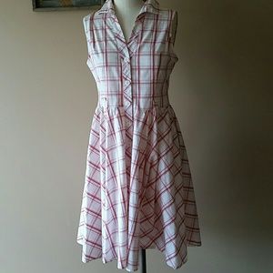 Plaid button down dress