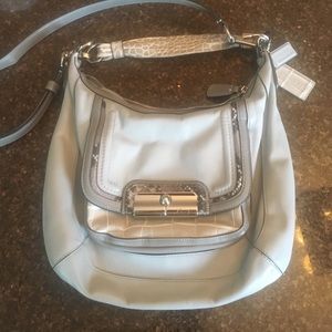 Grey Leather Coach Purse