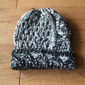 Marled Black & White Madewell Beanie