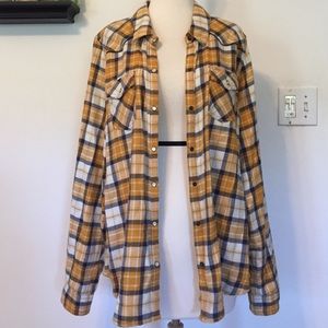 Yellow pattern flannel
