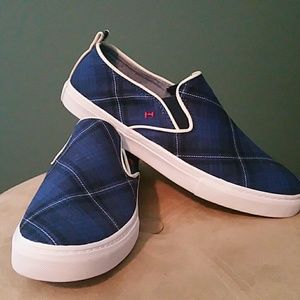 Tommy Hilfiger plaid slip on sneakers