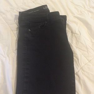 Faded Black Ann Taylor Loft skinny jeans