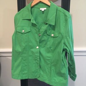 Charter Club green jean jacket
