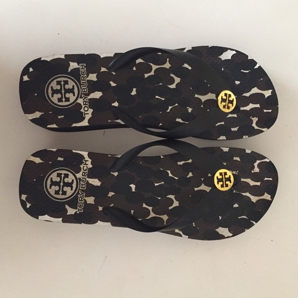 Tory Burch wedge flip flops