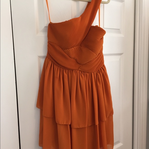 Burnt orange cocktail dress